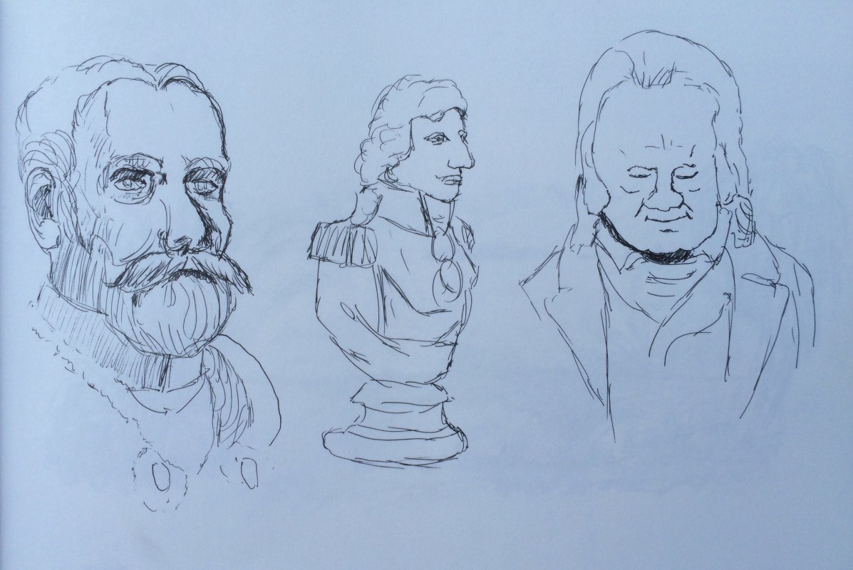 Three busts